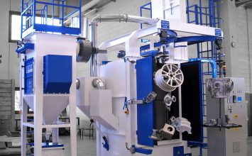 鋼板預(yù)處理線-鋼板拋丸機(jī)工作原理三維動畫視頻